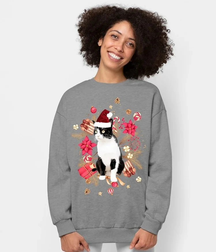 Custom Pet Photo Print Christmas Sweatshirt, Hoodie, T-Shirt-forlovever