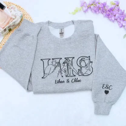 Forlovever Custom Couple His and Her Portrait T-shirt, Sweatshirt or Hoodie