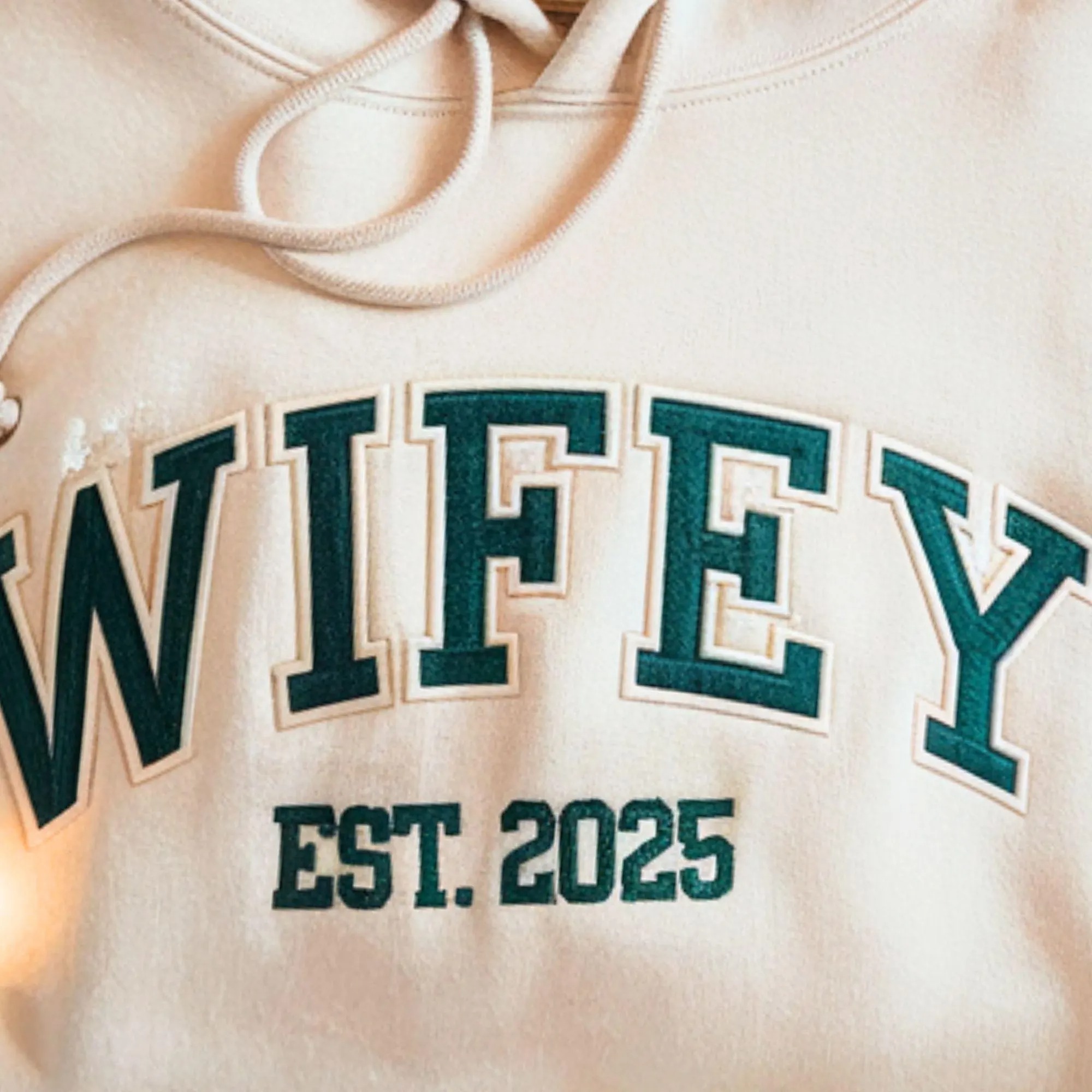 Custom Wifey and Hubby Appliqué Couple Hoodie