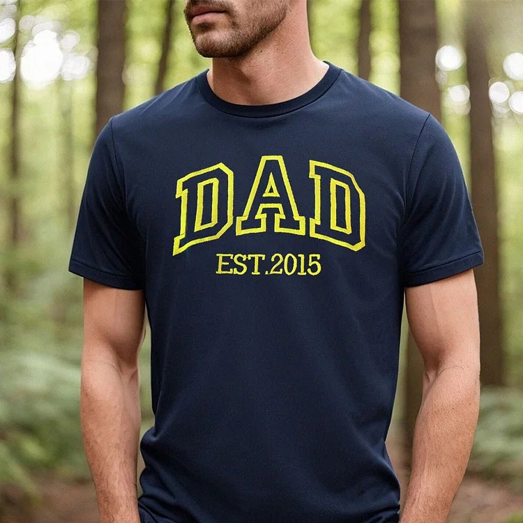 Personalized DAD MAMA Embroidered Sweatshirt Custom EST Year-Gift for Fathers Day, Mothers Day