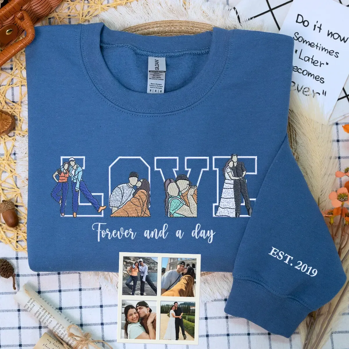 Forlovever Custom Couple Love Life Photo Portrait Shirt, Sweatshirt or Hoodie
