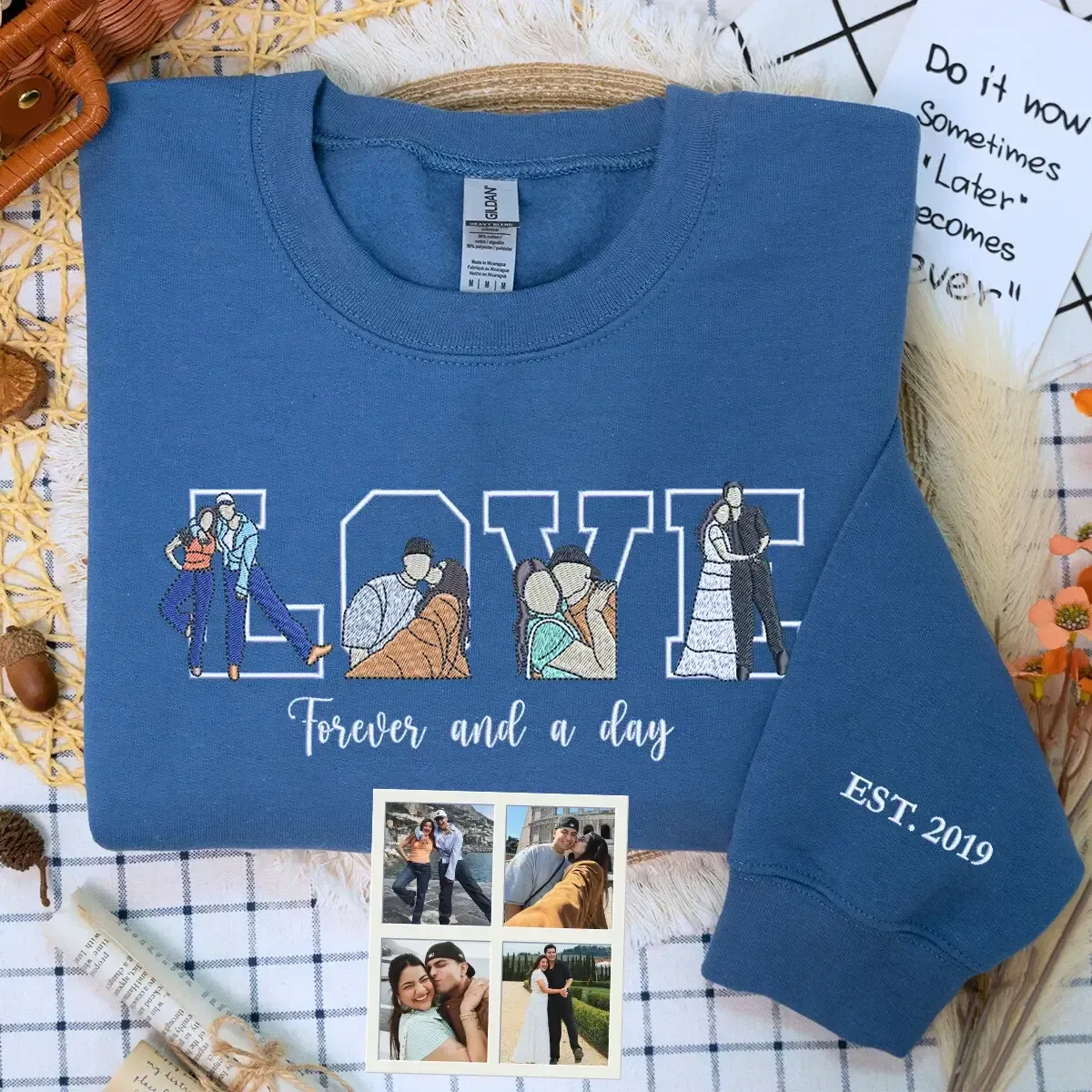 Forlovever Custom Couple Love Life Photo Portrait Shirt, Sweatshirt or Hoodie