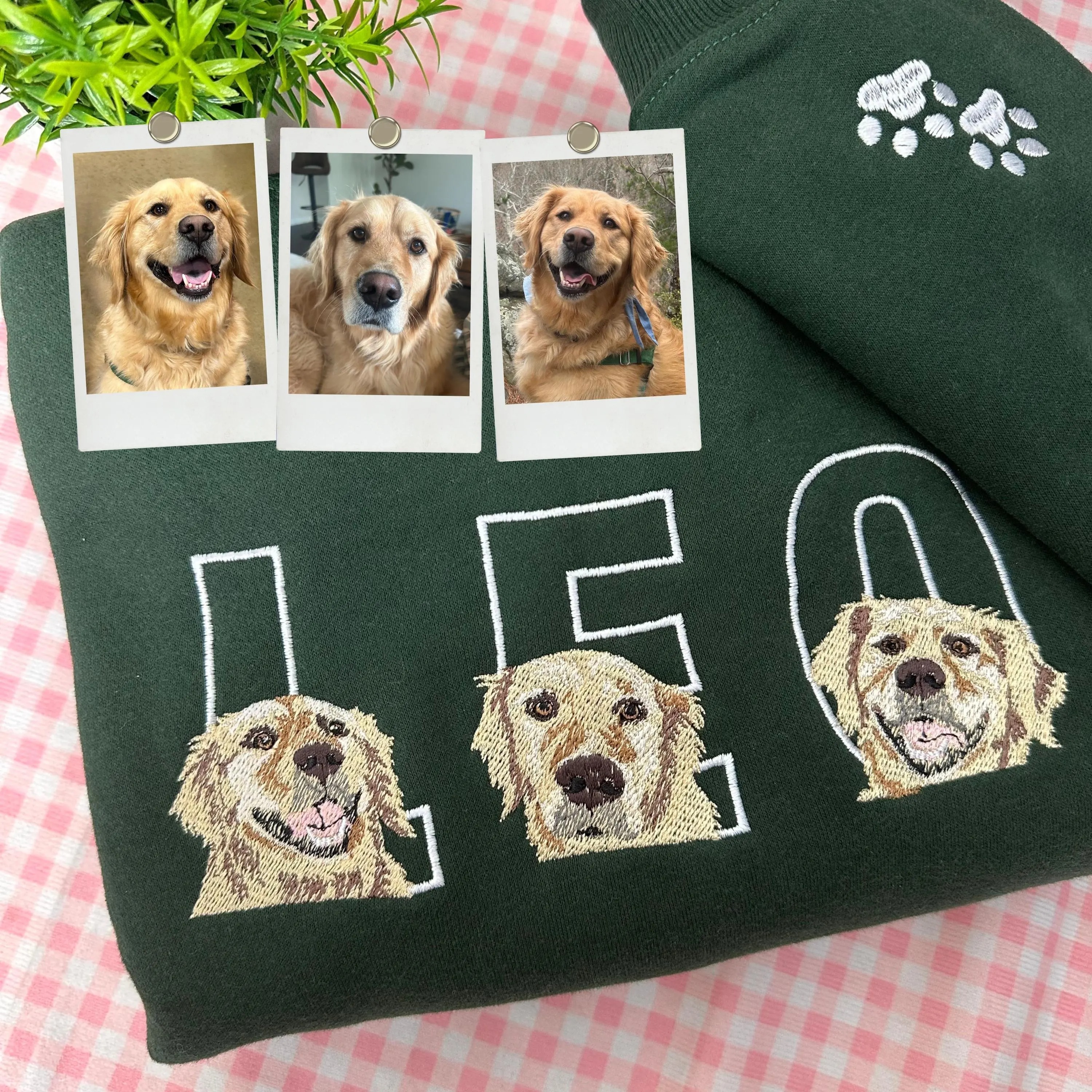 Custom Dog/pet Full-color Embroidered Sweatshirt With Photo - Pet Memorial Gift, Gift For pet lover-forlovever