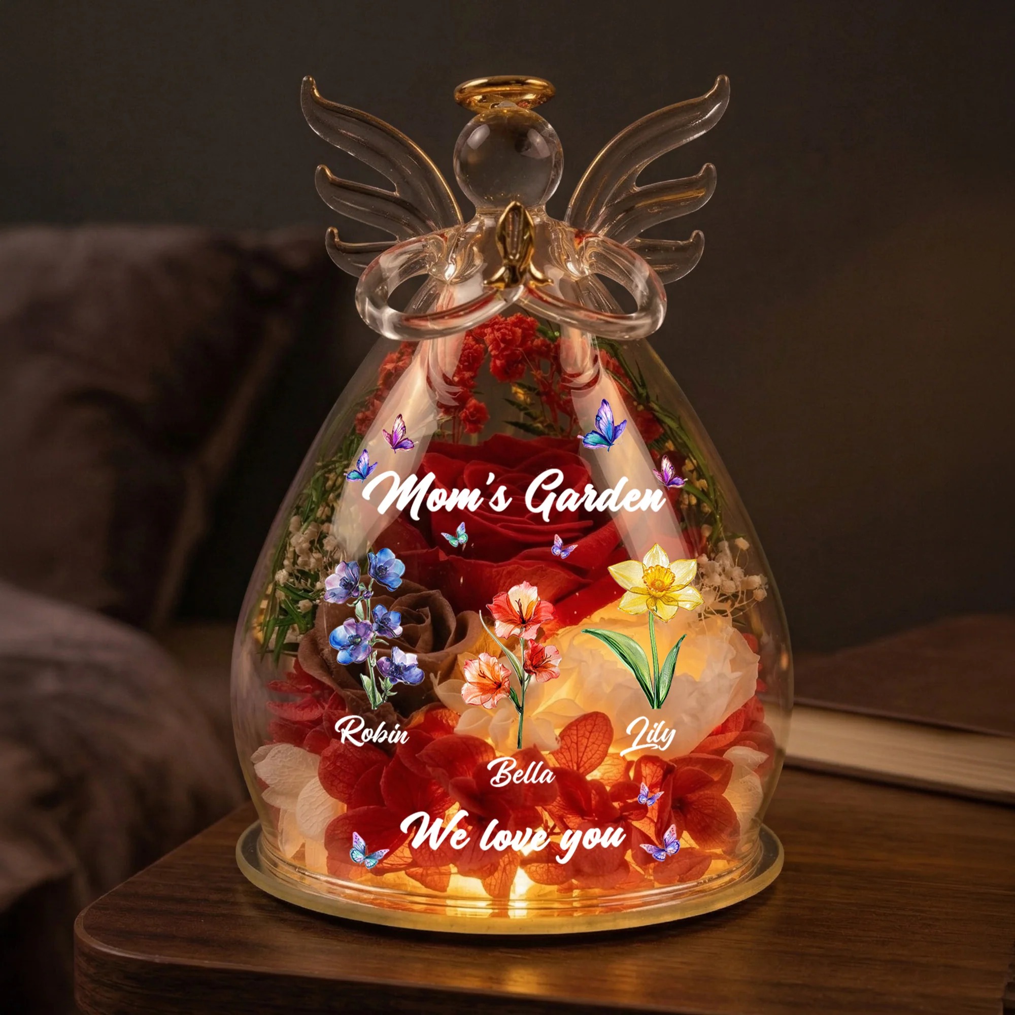 Mom's Garden, Grandma's Garden Personalized Flower In Angel Figurines-Mother's Day Gift