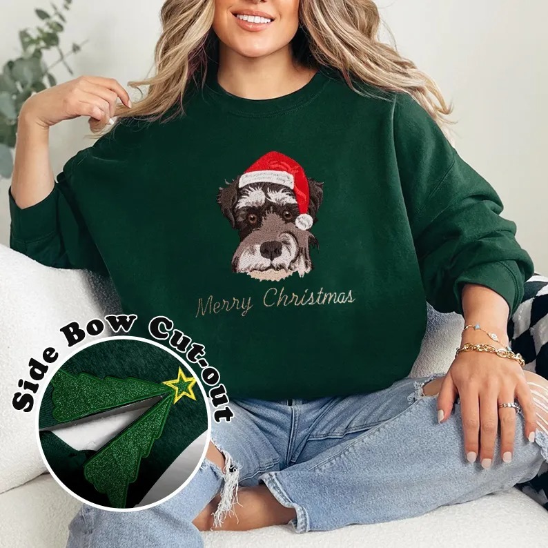 Custom Fashion Side Bow And Glitter Sweatshirt, Side Bow Patch Hoodie-forlovever