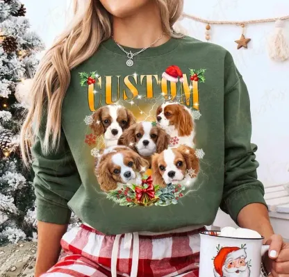 Custom Pet Photo Retro Vintage T-shirt, Sweatshirt, Hoodie-forlovever