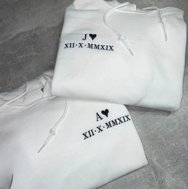 Personalized Roman Numeral and Initial Sweatshirt/Hoodie