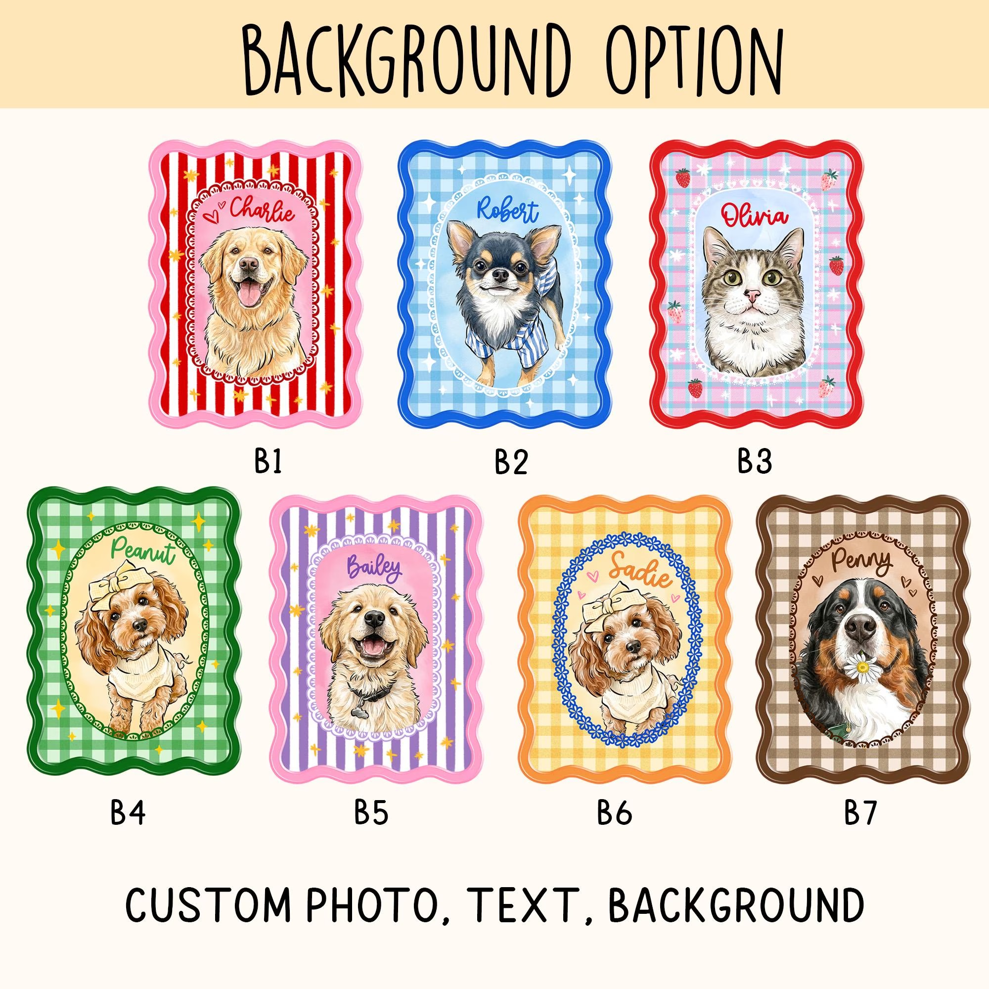 Personalized Pet Portrait Fridge Magnet – Custom Dog & Cat Photo Magnet, Pet Lover Gift