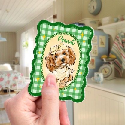 Personalized Pet Portrait Fridge Magnet – Custom Dog & Cat Photo Magnet, Pet Lover Gift