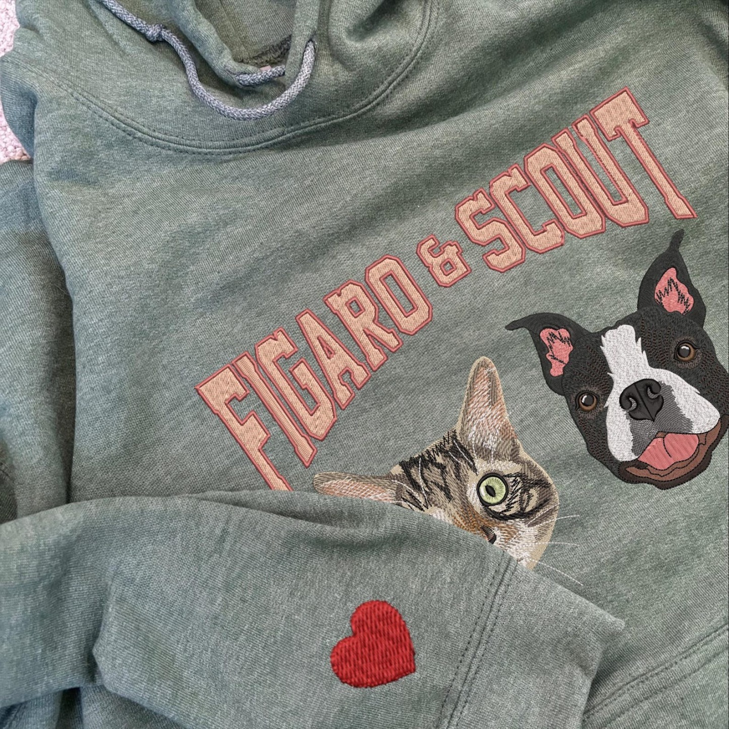Customized Pet Photo Embroidered Sweatshirts, Gifts For Pet Owners