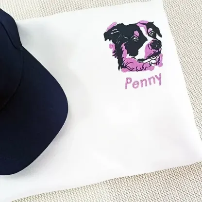 Custom Pet Photo Graffiti Style Embroidered Sweatshirts, Hoodies, T-shirts