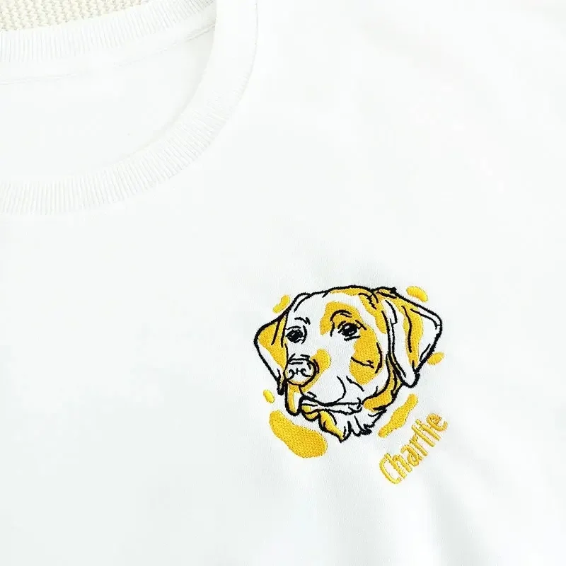 Custom Pet Photo Graffiti Style Embroidered Sweatshirts, Hoodies, T-shirts