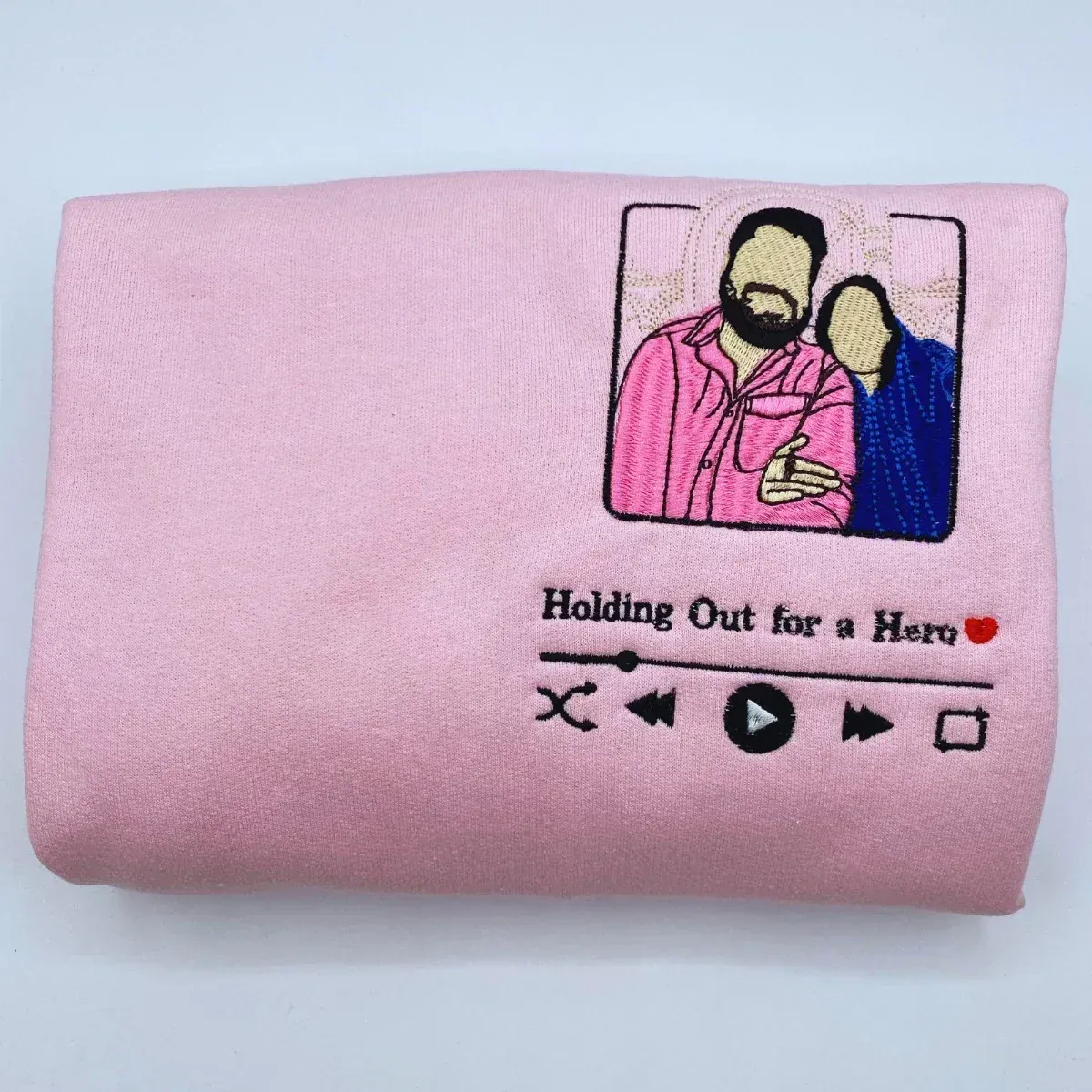 Sing Your Love – Personalized Embroidered Music Portrait Hoodies & Sweatshirts for Couples