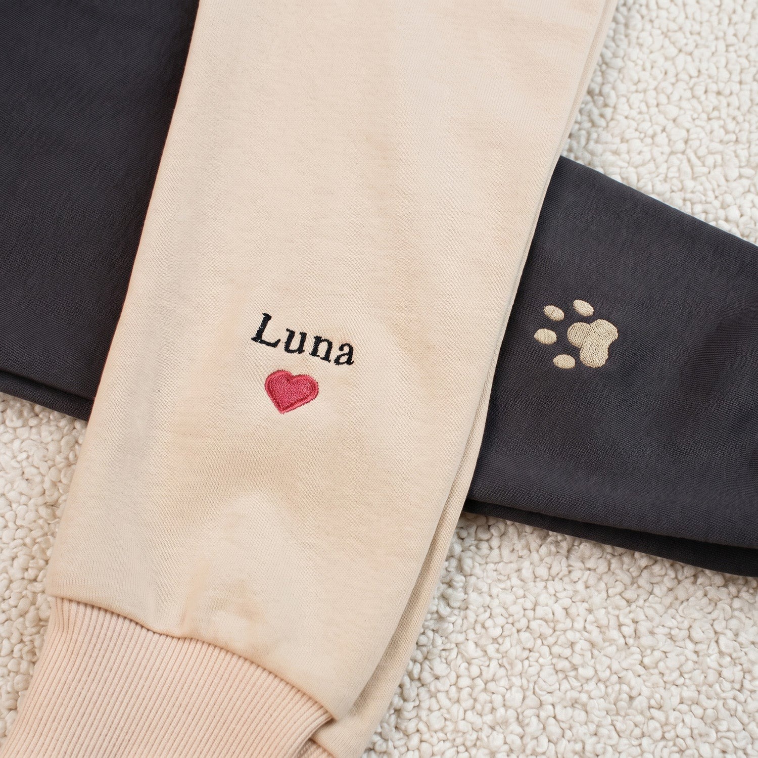 Personalized Pet Biting Drawstring Hoodie – Custom Cat Dog Embroidered Sweatshirt