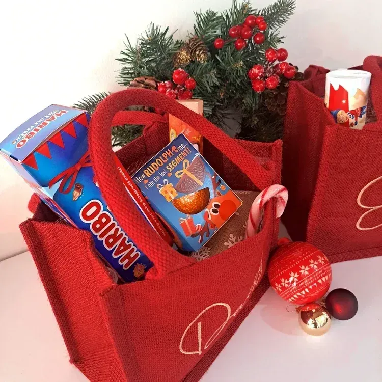 Personalised Luxury Embroidered Christmas Gift Party Bag