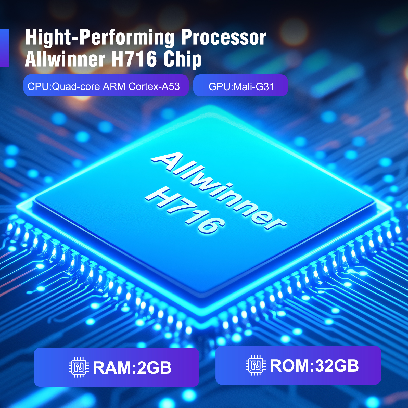 Hight-Performing Processor Allwinner H716 Chip