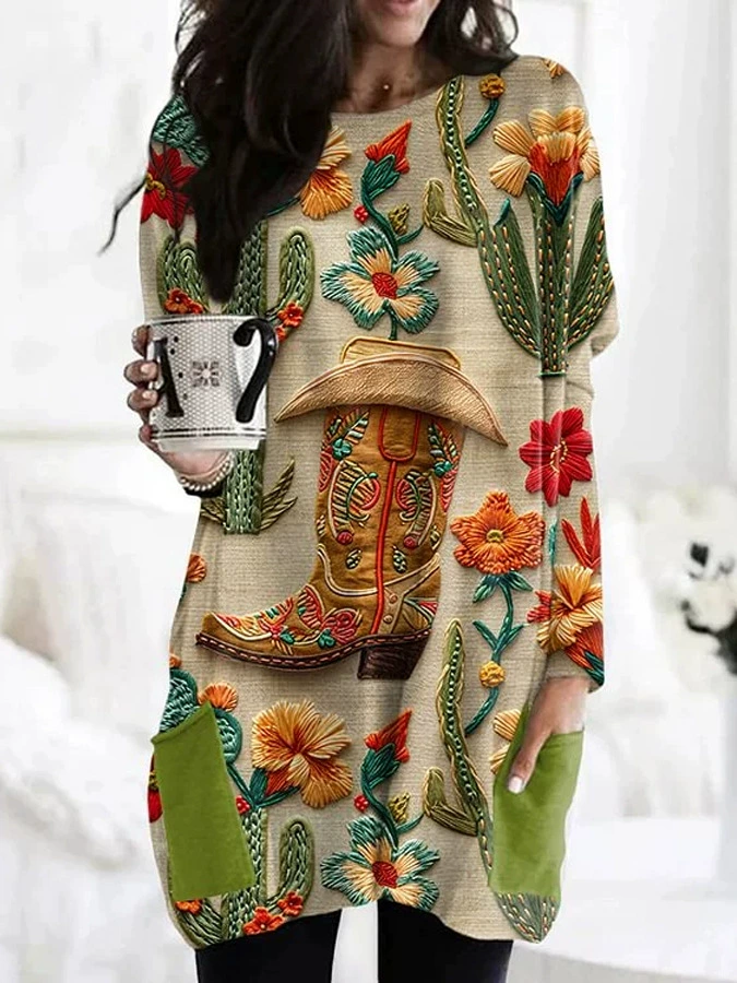 Desert Bloom Embroidered Top