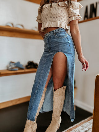 The Denim Maxi Skirt