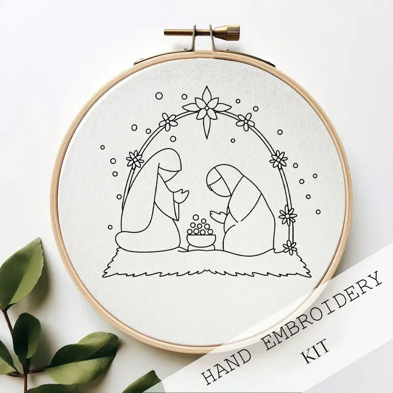 Nativity Scene Embroidery Suits