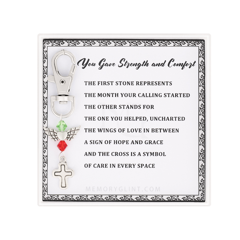 You Gave Strength and Comfort Poem & Charm, Cross
