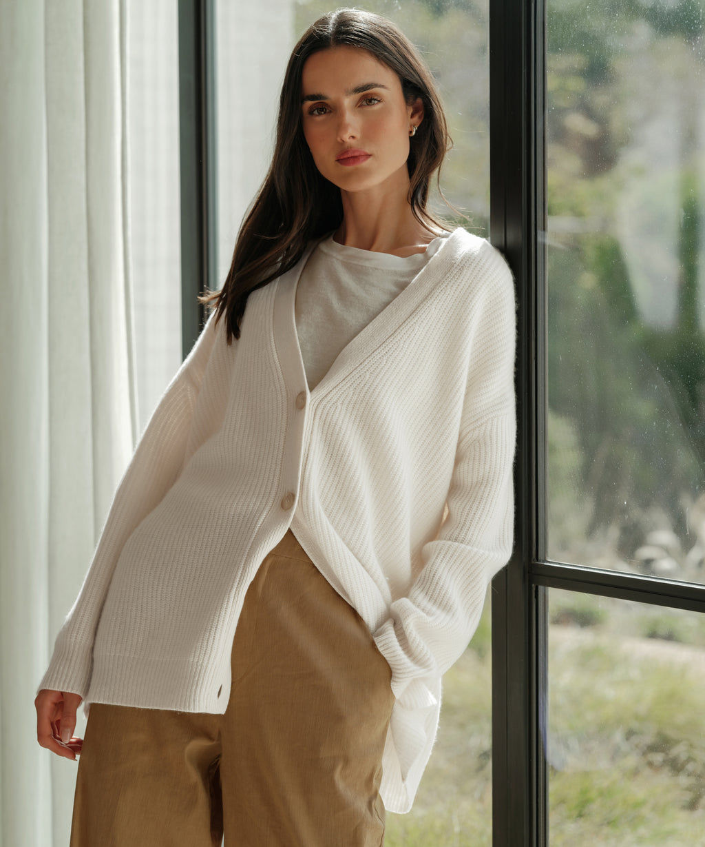 Woman's Cashmere Cocoon Cardigan Sweater
