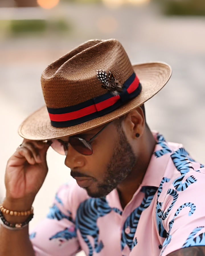 Miller Ranch Fedora Hat - Patriotic Straw