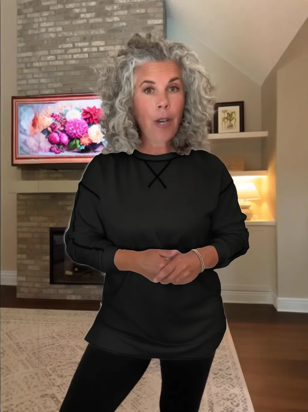 Women‘s Oversize Sweatshirt Crewneck Tunic Pollover Shirts Side Zipper Hoodie Sweater