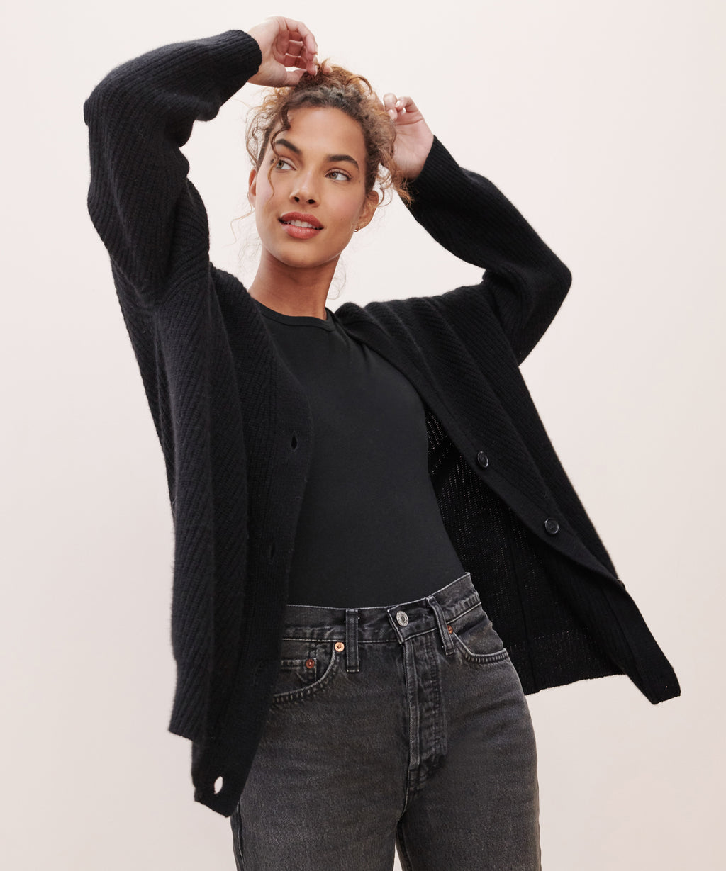 Woman's Cashmere Cocoon Cardigan Sweater