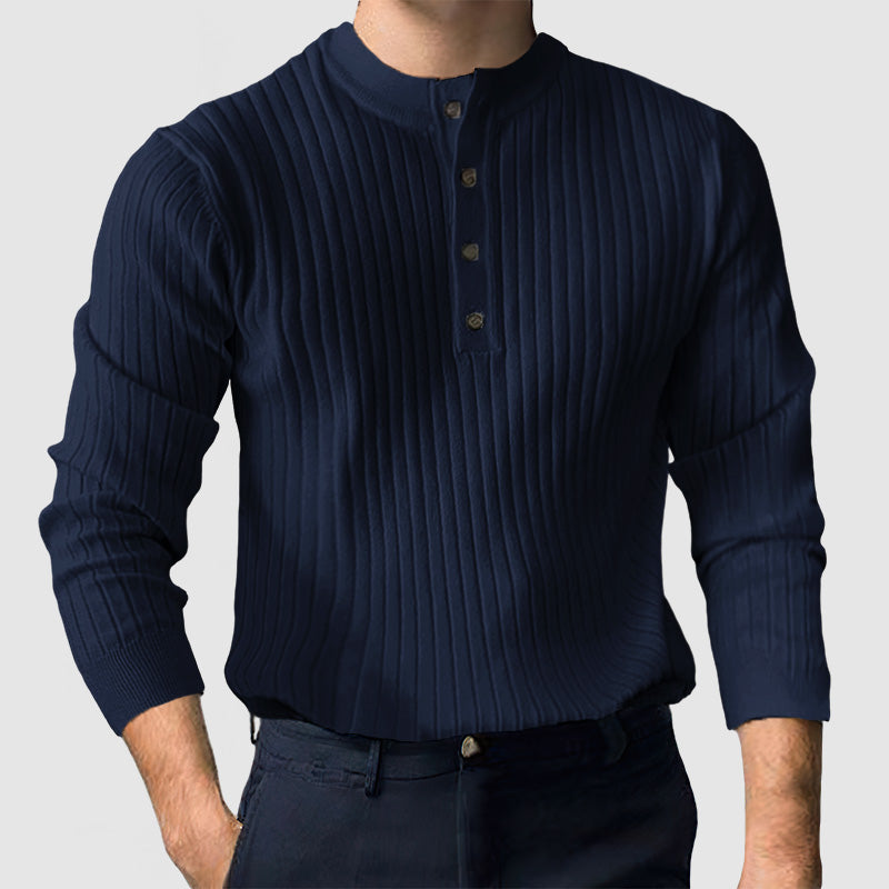 Men's Gentleman's Casual Henley Shirt