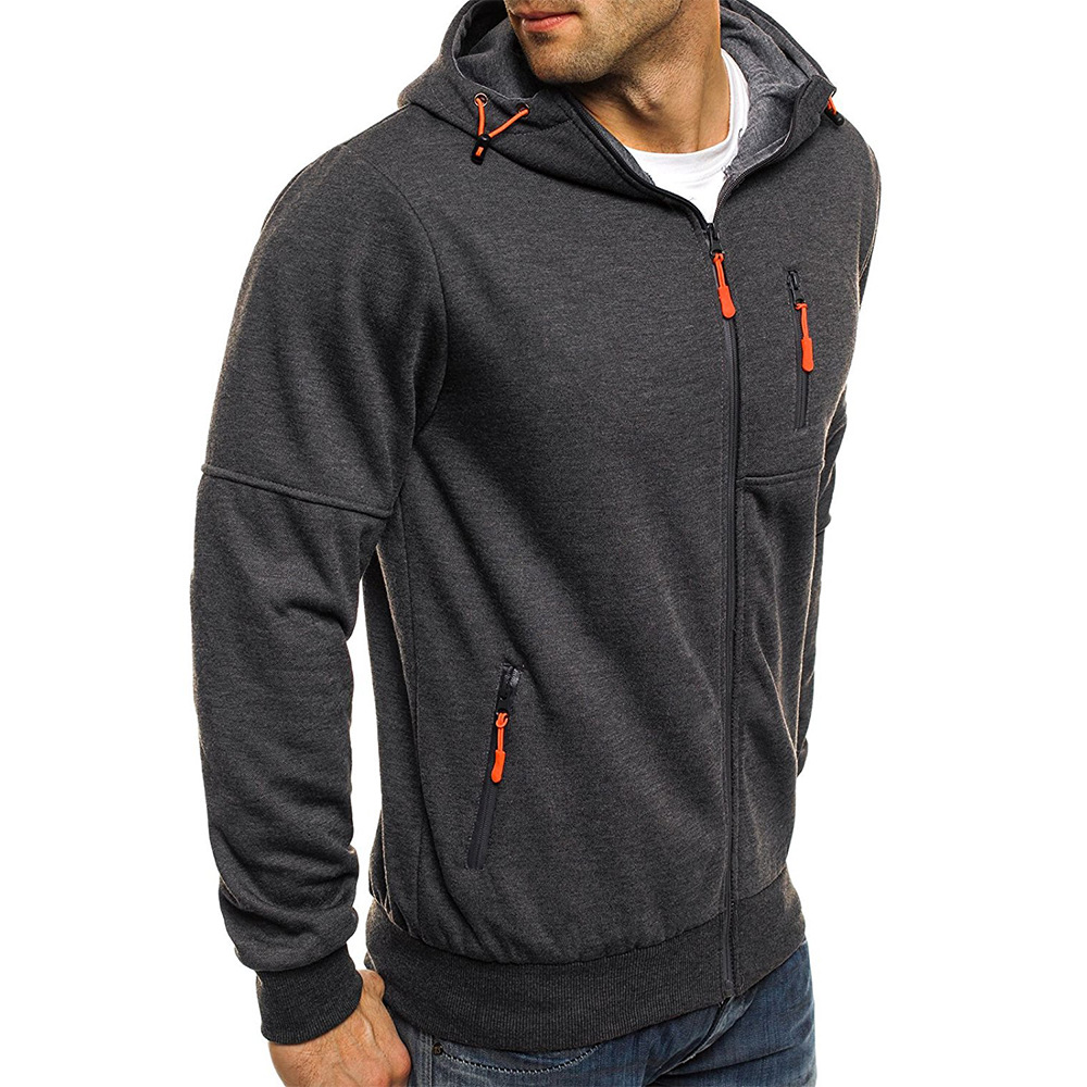 Men's Zip Up Vacation Streetwear Fleece  Hoodie Jacket