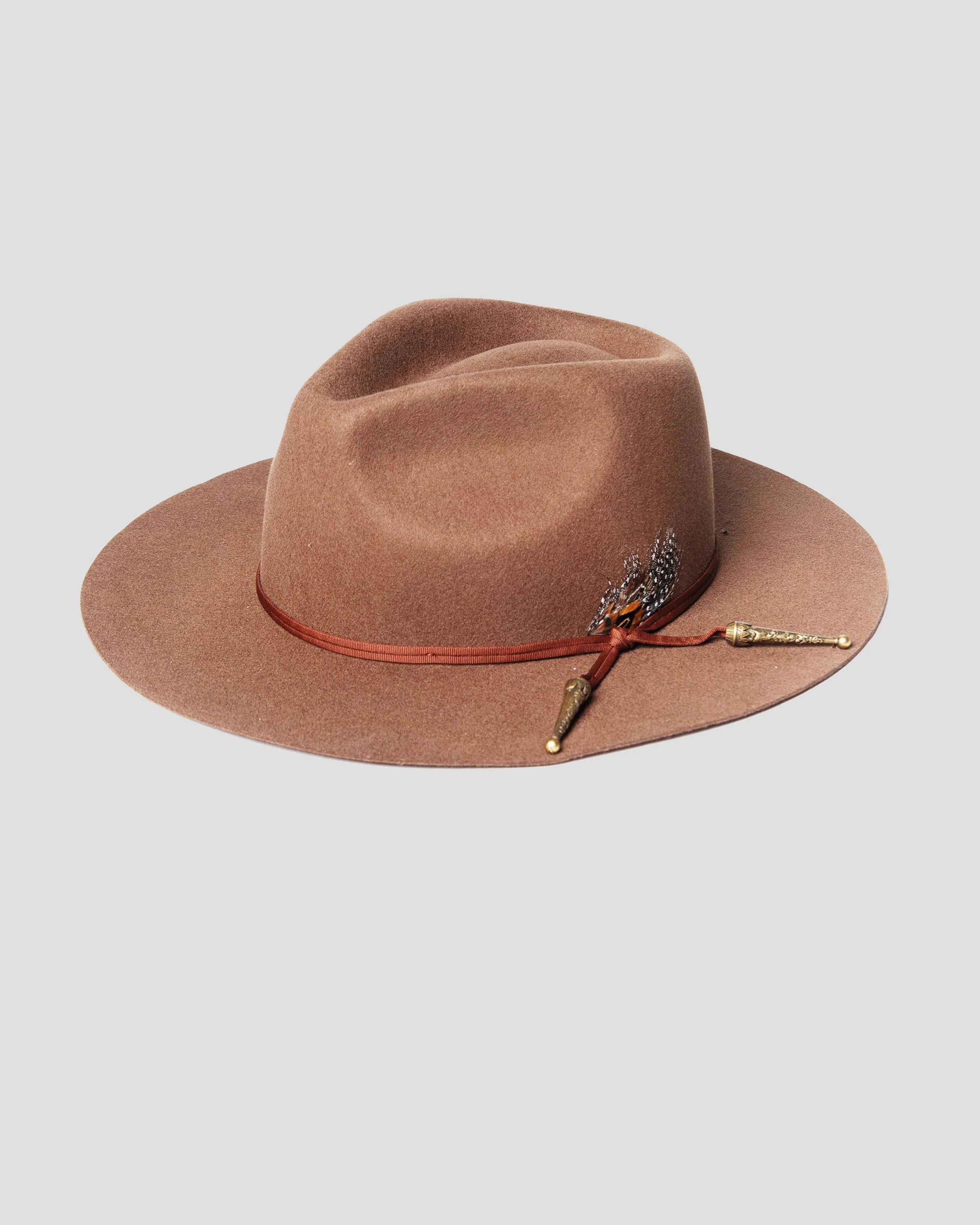Lone Star Fedora Hat - Walnut