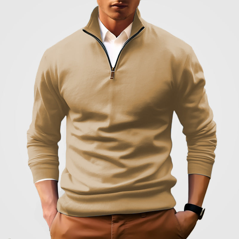 Men's Casual Zipper Cashmere Top