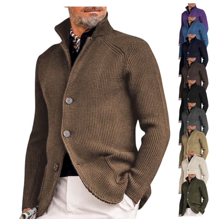 Men's Elegant lapel knit pocket jacket