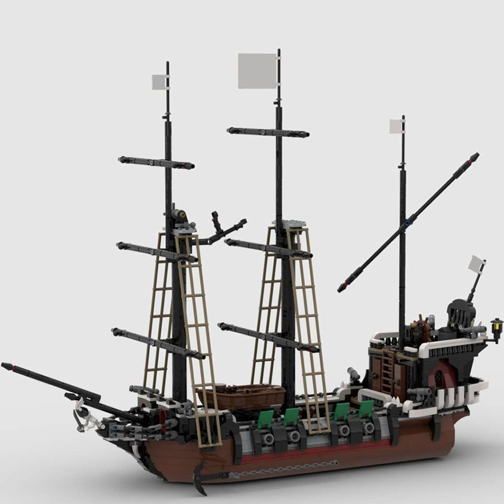 MOC-202552 Skull's Eye Schooner Ship 6286 Remake Version 1676 Pieces
