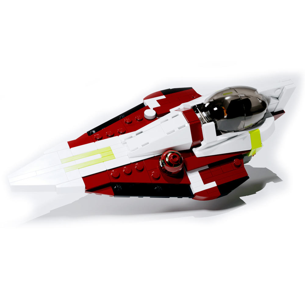 MOC-222332 Obi Wan's Delta 7 Starfighter - Minifig Scale 244 Pieces