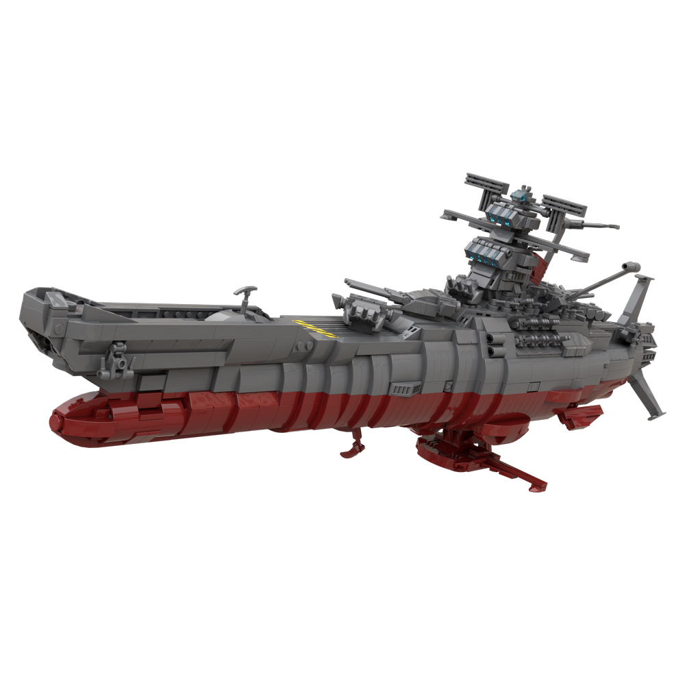 Custom MOC-81382 Star Blazers Space Battleship Yamato 2199 Model with Stand (2163PCS) Building Toys Set Gift