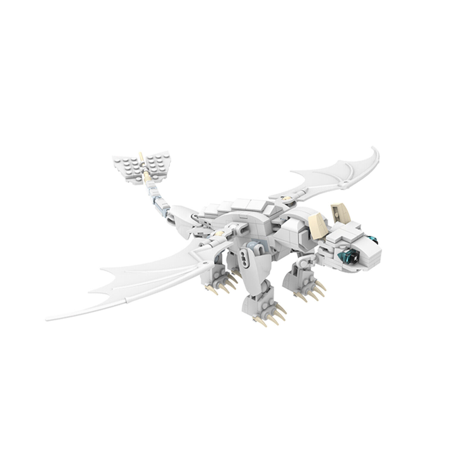 ZITIANYOUBUILD Custom MOC: C5417Y01 Light Fury White Dragon Toys