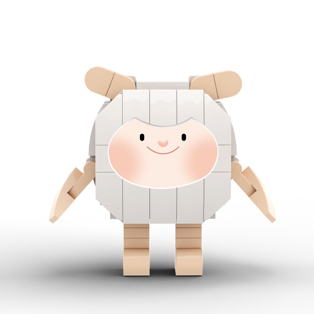 C9389Y06 Sheep with Round Face from Video Game for Kids 105 Parts Free Shipping-ZITIANYOUBUILD