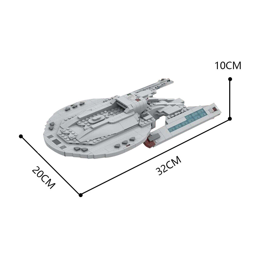 ZITIANYOUBUILD Custom MOC: C7751 USS Titan NCC-80102 Ship Model 572 Parts-ZITIANYOUBUILD