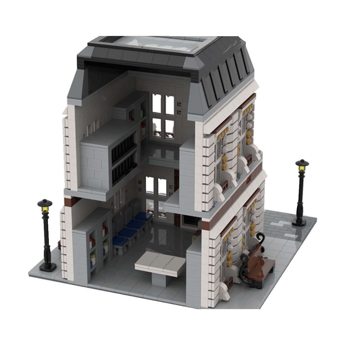 C4616 Modular Building: Animal Hospital Model Building Toys 2531 Parts-ZITIANYOUBUILD
