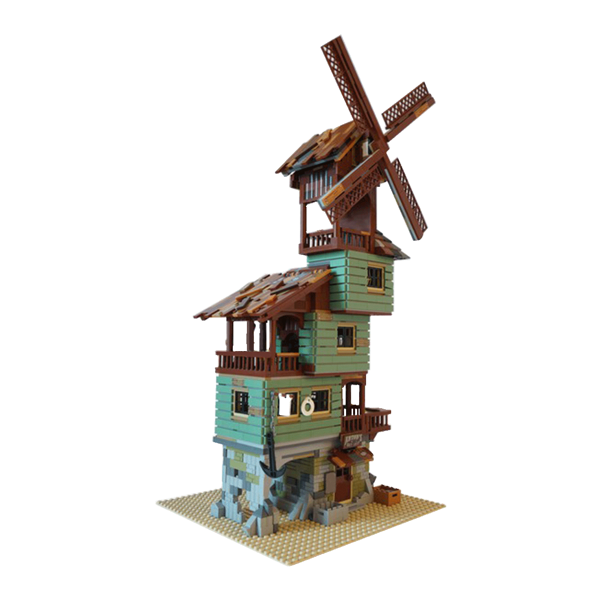 YOUFOY Modular Building: Old Mill Model Building Toys Set 1762 Bricks Gift-ZITIANYOUBUILD