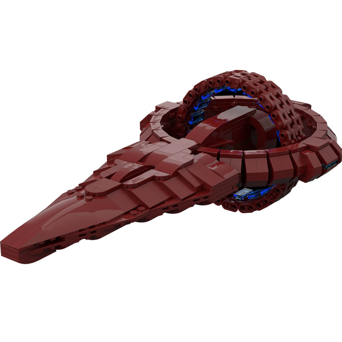 Custom MOC-113904 The D'kyr-type a type of Vulcan starship Warship Model(615PCS) Toys Gift