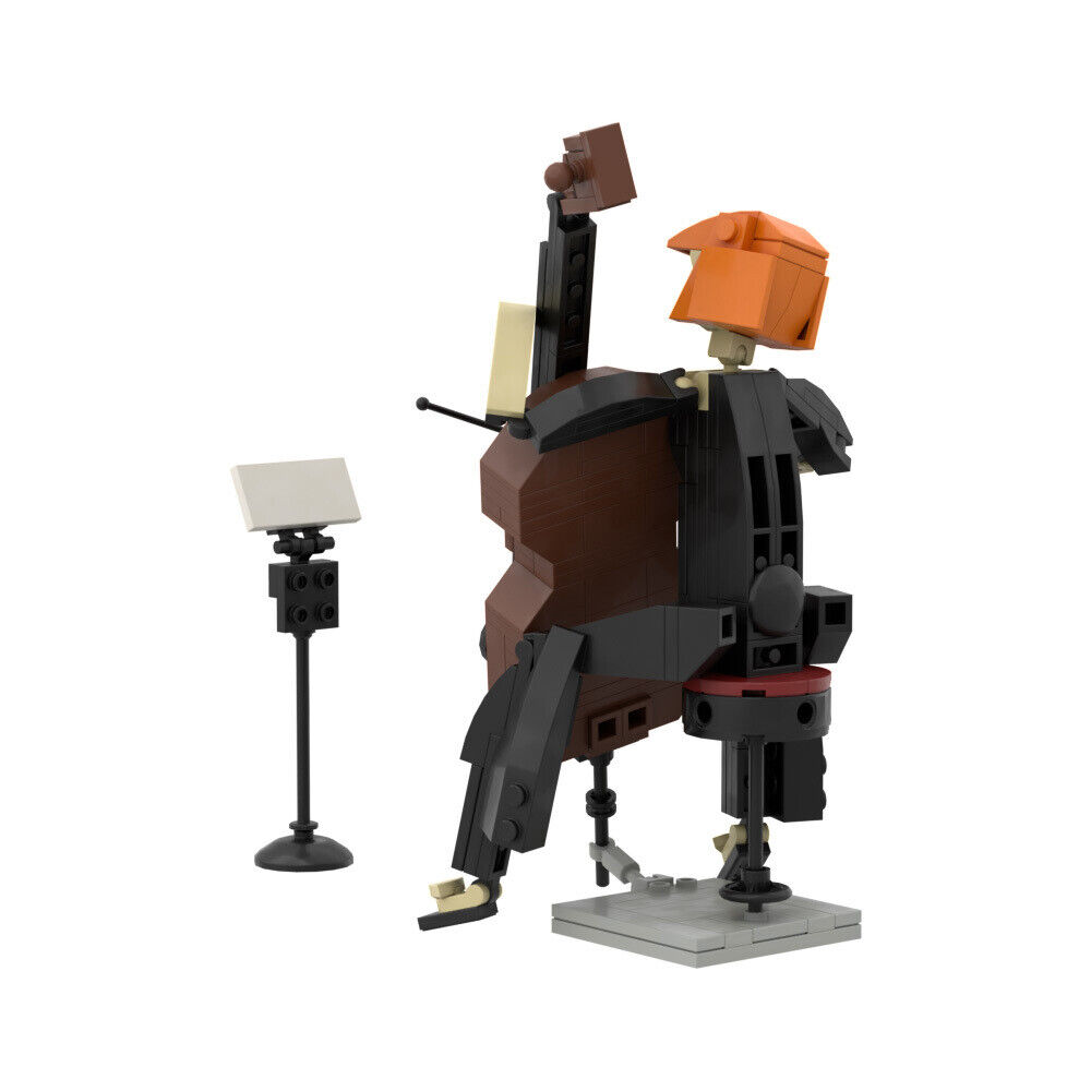Custom MOC: C7834Y03 Female Cellist Model 196 Parts for Decoration-ZITIANYOUBUILD