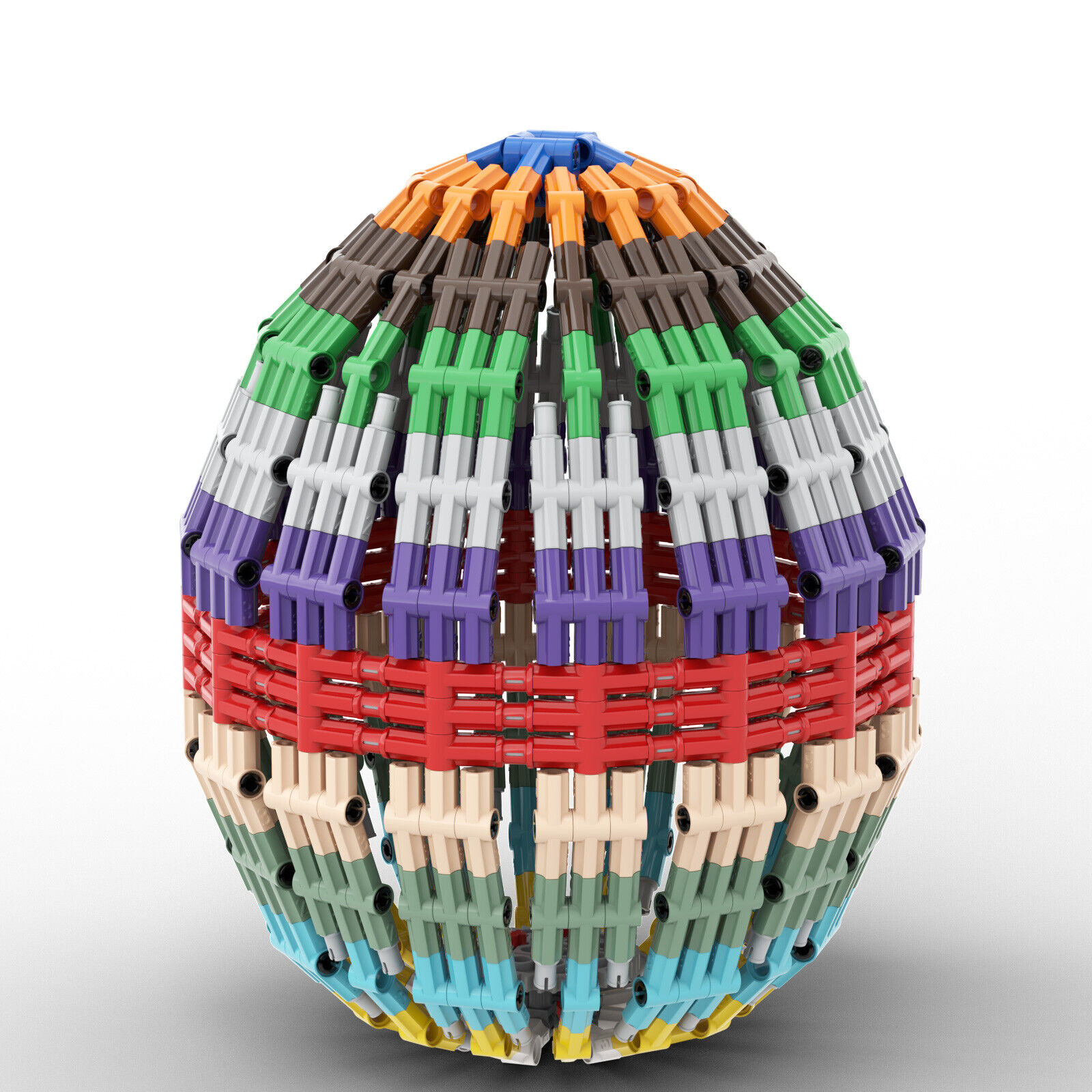 C6874 Colorful Egg Model for Easter Building Toys Set 891 Parts Free Shipping-ZITIANYOUBUILD