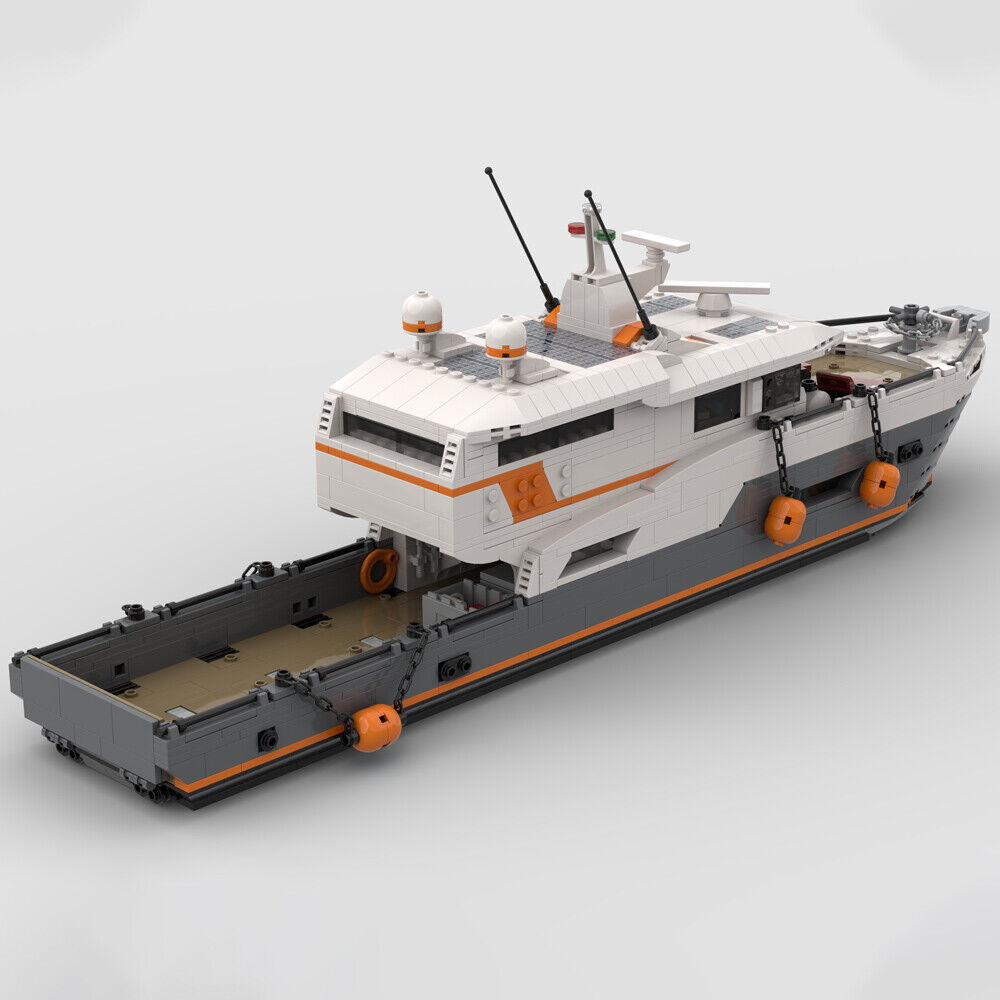 MOC-155372 Minifig Scale Expedition Yacht Boat with Interior 1686 Parts-ZITIANYOUBUILD
