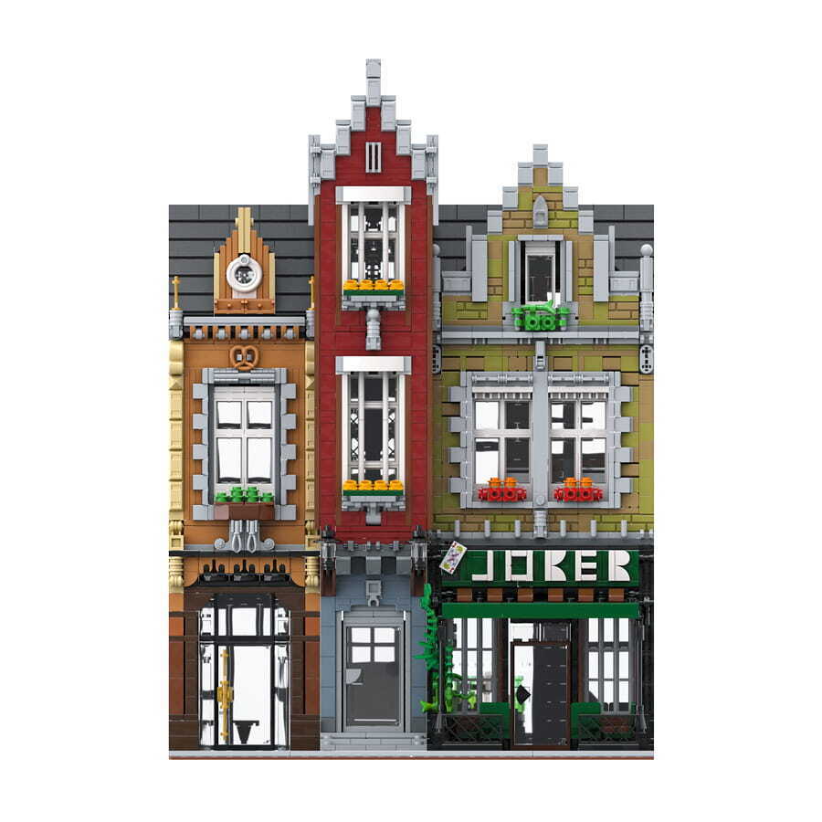 MOC-97242 A Distinctive Tenement House Model with 3 Modular Buildings 3450 Parts-ZITIANYOUBUILD