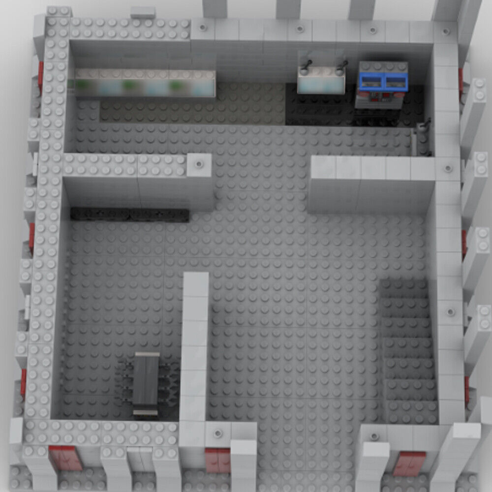 MOC-137842 Big Outpost with Interior, Antenna and Turrets 1194 Parts Gift-ZITIANYOUBUILD