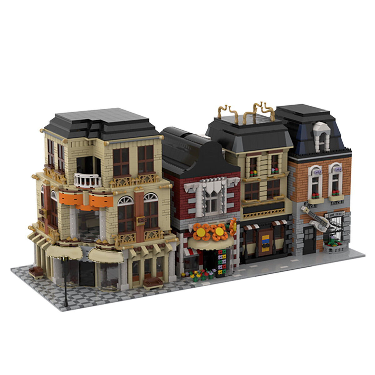 C4653 4-in-1 Modular Buildings with Interior Building Toys 6824 Parts-ZITIANYOUBUILD