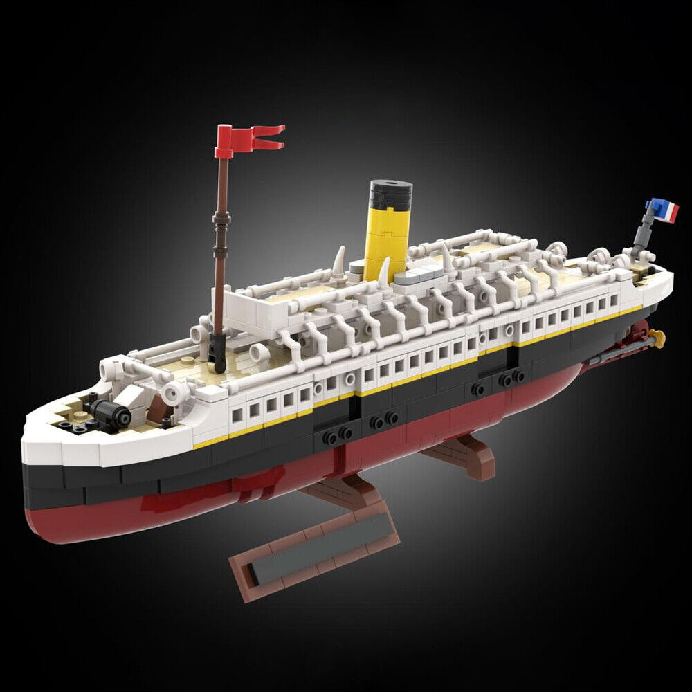 MOC-146032 Former Tender Ship Model 1/200 scale with Stand and Plate 816 Parts-ZITIANYOUBUILD