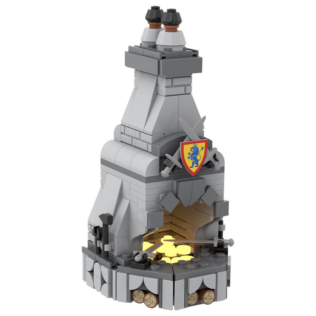 Custom MOC-115955 Medieval Blacksmith Blast Furnace 239 Parts for Christmas-ZITIANYOUBUILD